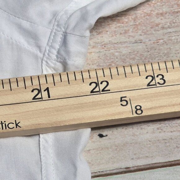 Yves Saint Laurent Mens White Pleated Dress Shirt Size Small - Picture 7 of 7